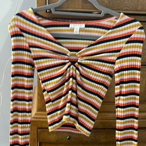 Top shop size 2 ring detail pull over